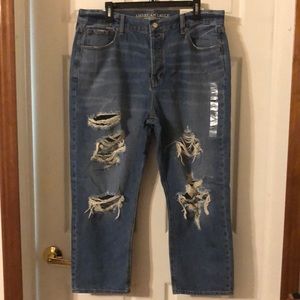 American Eagle Vintage shredded high rise jeans